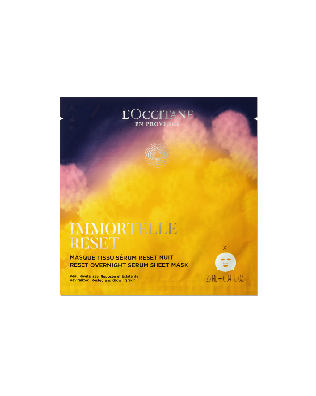 Máscara Facial em Lenço Sérum Immortelle Overnight Reset